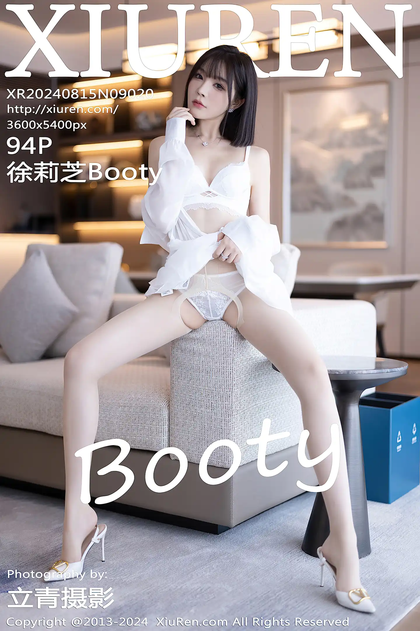 [XiuRen秀人网] VOL.9020 女神徐莉芝Booty性感白色连衣短裙配开档白丝秀完美身材诱惑写真94P-秀人网官方网站